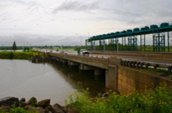 Les vannes du pont-chaussée de la Petitcodiac. Elles sont gardées fermées la plus grande partie de l’année, ce qui tue les stocks de poissons dans la rivière.