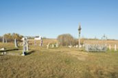 Les tombes de Métis, à Batoche. / Photo : Parcs Canada.