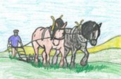 'All in a day's work' by Cheyenne, age 9, Trout River, NL